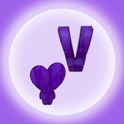 🎨 BT21 / BTS DUAL LETTER ILLUSION (V)・ STL File for 3D printing
