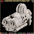Spaceship-3dprinting-3dprints-miniature-minis-diorama-3dprint-bundle-pack-props-banner-9.jpg 20 Different Spaceship STL Diorama - Minature Collection Pack-Bundle