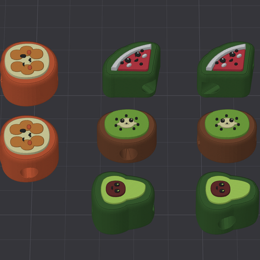 Mawns Assorted Paracord Charms 3D model