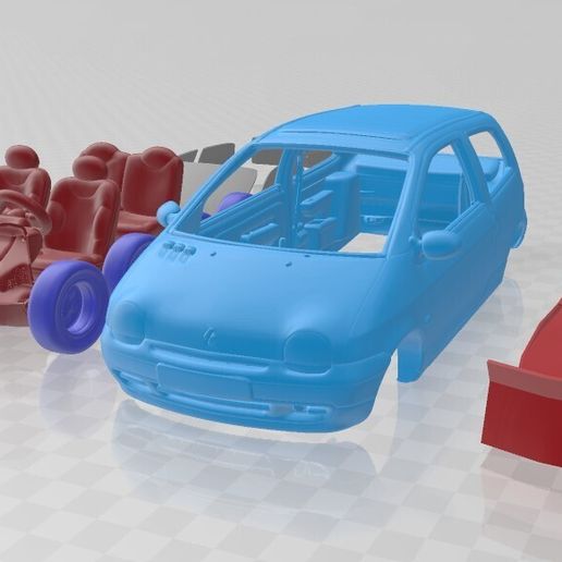 Renault Twingo 1993 – STL Car Model with Separate Parts