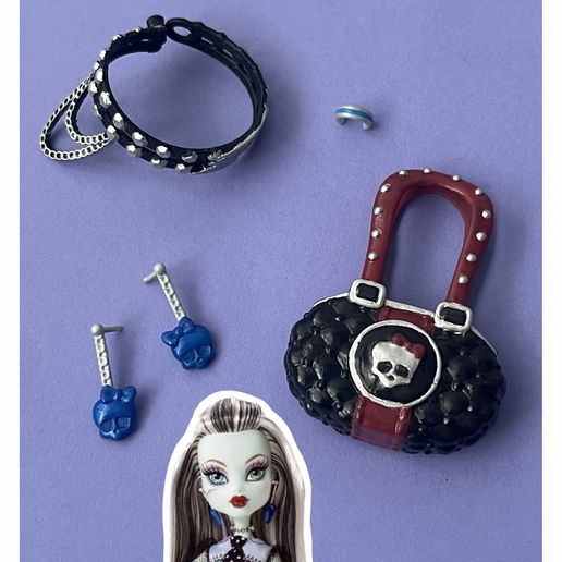 IMG_0832-2.jpg Monster High Basic Frankie Stein doll accessories set replacement