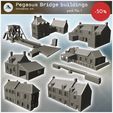 WB-EW-P01-Pegasus-Bridge-buildings-Normandy-44-pack-No.-1.jpg Pegasus Bridge buildings (Normandy 44) pack No. 1 - World War Two Second WWII Bocage D-Day Operation Overlord Western US