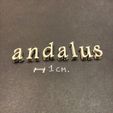IMG_7615.jpg ANDALUS Font lowercase 3D letters STL file