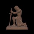 jpg_frame_03.jpg Ai - 0020 - Praying Stone Knight Monument Figure