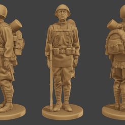 Artejaol-Russian-soldier-ww2-R1-000-0000.jpg Fichier 3D gratuit Soldat russe de la Seconde Guerre mondiale R1 000・Design à télécharger et à imprimer en 3D