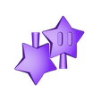 MarioStar-Split-Topper.stl Mario Star decorations
