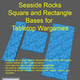 Seaside_Rocks_Base_Square_Rectangle.png Square / Rectangle Miniature Bases - Seaside Rocks