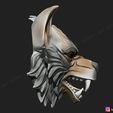 07.jpg Wolf Mask - Japanese Samurai Mask - Oni Tiger Mask - Halloween 3D print model