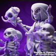 Renders-Bruja-5.jpg Clash Royale Witch - Clash Royale Skeleton - 3D Print Diorama