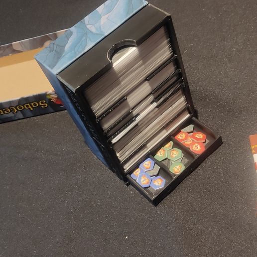 Saboteur + Saboteur 2 expansion - Insert organizer for sleeved cards  STL File for 3D printingCults