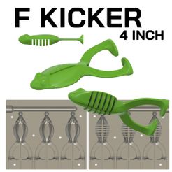F-KICKER.jpg STL file MOLD F Kicker 4 inch.STL, STEP FILE FOR CNC AND 3D PRINT・3D print model to download