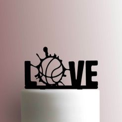 JB_Basketball-Love-225-A721-Cake-Topper.jpg STL file TOPPER LOVE BASKETBALL・3D printing model to download