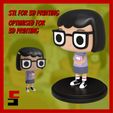 4.jpg STL-Datei Bob's Burgers Funko POP Tina Ruth Belcher Figur・3D-druckbares Modell zum herunterladen