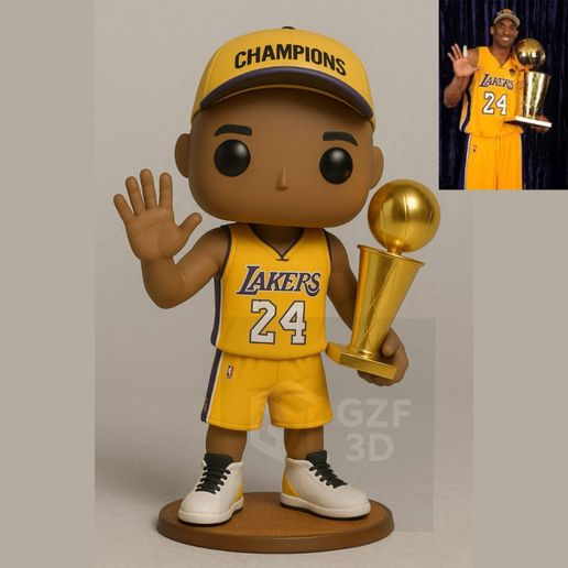 🇯🇴 (2 designs) KOBE BRYANT - POP FUNKO・ STL File for 3D