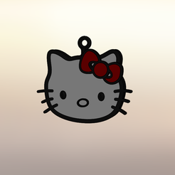 1.png Archivo STL gratuito hermoso collar ''Hello Kitty・Idea de impresión 3D para descargar, oualidk