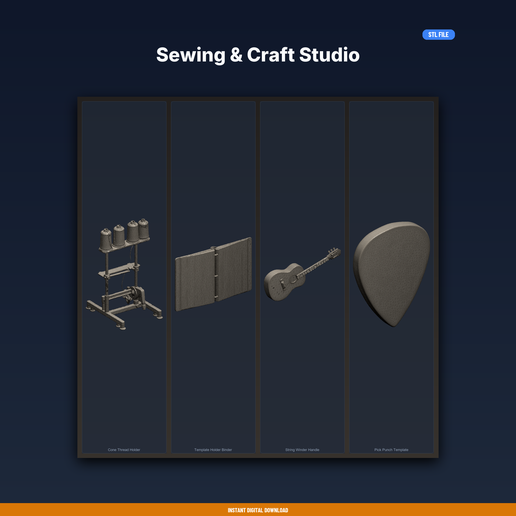 Sewing & Craft Studio - 4-Model STL Bundle