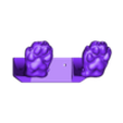 Lintroller_holder_paws.stl Настенное крепление ворсистого валика