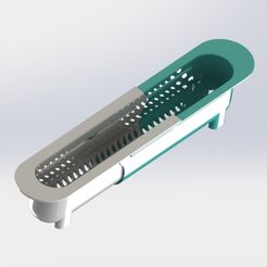 Kitchen Brush and Sponge Holder by Nikos, Download free STL model