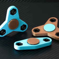 Capture d’écran 2017-08-22 à 15.50.25.png Free STL file Customizable Fidget Spinner - Nuts, Coins or Bearings as Satellite・3D printable object to download