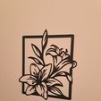 20240125_170351.jpg painting with lilies, painting with lily flowers, line art flowers, wall art flowers, 2d art flowers