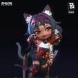Nekomata-01.png Nekomata - Chuya Factory Chibi Collector Series Modelo de impresión 3D