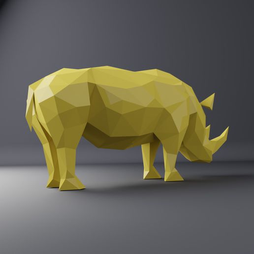 RENDER-4.jpg OBJ-Datei Skulptur eines Nashorns・3D-druckbares Modell zum herunterladen, Sofi-art