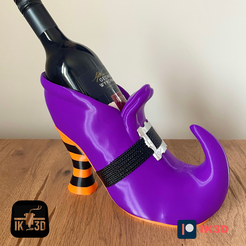 6.png WITCH SHOE WINE BOTTLE HOLDER - NO SUPPORTS - 3MF
