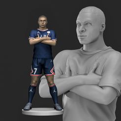 Preview_12.jpg Archivo STL Kylian Mbappe 1・Objeto imprimible en 3D para descargar