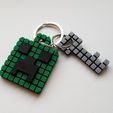 Keychain 2.jpg Free STL file Minecraft Creeper Keychain (single extruder)・3D printer design to download, Bishop