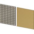 3D-P2-03.JPG Chocolat squares pattern 3d panel 3D print model