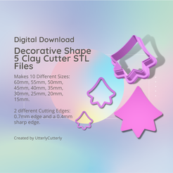 Cover-7.png 3D file Decorative Shape 5 Clay Cutter - Vintage Flower STL Digital File Download- 10 sizes and 2 Earring Cutter Versions, cookie cutter・Design to download and 3D print