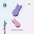 Bunny-Straw-Topper.jpg Bunny Straw Topper (set of 2), Peep Straw Charm, Stanley Tumbler Accessories