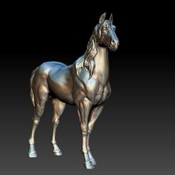 ZBrush-Document.jpg OBJ file horse・3D printable model to download