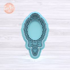 1.282.png STL-Datei PRINCESS MIRROR PRINCESS MIRROR HAND MIRROR Ausstecher mit Stempel / Ausstechform PRINCESS MIRROR・3D-druckbares Modell zum herunterladen
