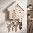 01-2.png 🏡💑 Porta-chaves de casal "Our Home" STL - Organizador de parede com mecanismo oculto 🔑❤️