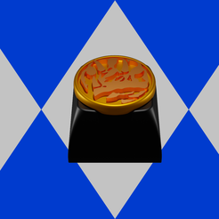 tricerapost.png Blue Ranger keycap Triceratops Power Coin (Mighty Morphing Power Rangers)
