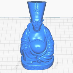nefertiti-front.png Free STL file Nefertiti Buddha (Egyptian Collection)・3D printer design to download, ToaKamate