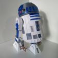 RD2D make_1.jpg STAR WARS - R2D2 highly detailed &ready to print, 360° rotating head & openable to use it as a storage box.