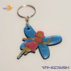 1675982758462.png STL file Fairy Emoji Key Chain・3D printer model to download
