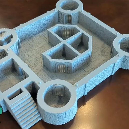 Castle-Keep-Pivot-00;00;06;12.jpg Castle - Norman Keep, DND scenery, medieval building, fantasy architecture, wargame scenery, 28mm and 32mm scale