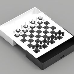 Half-Open-Modern-Minimalistic-Chess-Pieces-Set-3D-print-model-Video-Turnable.jpg Chess Lover Gift for Her Modern Minimal Chess Set for Valentine's Day Gift for Her Unique Chess Pieces Chess 3D Print Printable STL Files