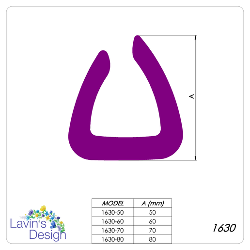1630-00.png POLYMER CLAY CUTTER / UNIQUE SHAPE / 4 SIZE / LED1630