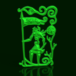 AVIV-Loki.png Sculpture - Skeletal Loki - Flag and Axe - Mischief in the Darkness