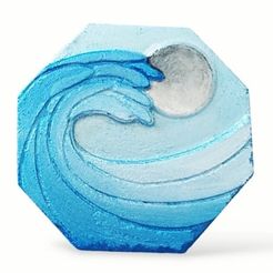 wavesample.jpg Файл STL Форма для бомбочек для ванны Гибридная океанская волна・Модель для загрузки и печати в формате 3D