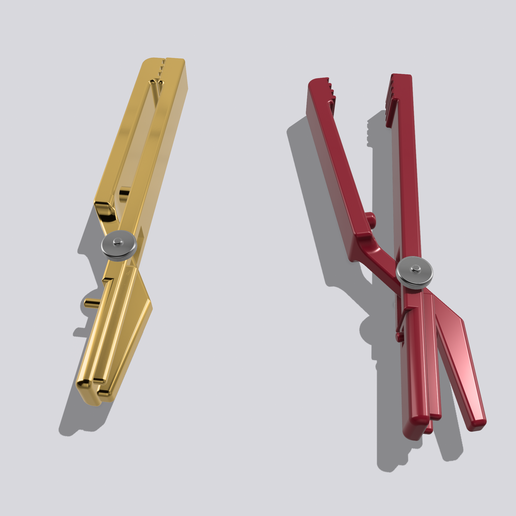 Photography paper darkroom tongs v2 3D model
