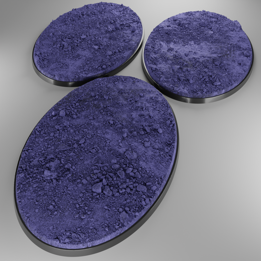 3x 170x105mm bases with rocky ground v3 (+toppers)