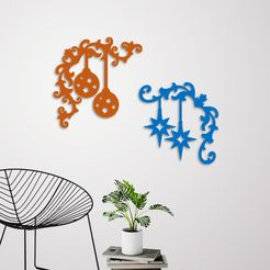 Demo1.jpg STL file Christmas wall decoration・3D print design to download