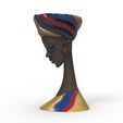 africana.555.jpg African Woman - Palenquera de Cartagena - STL for 3D printing
