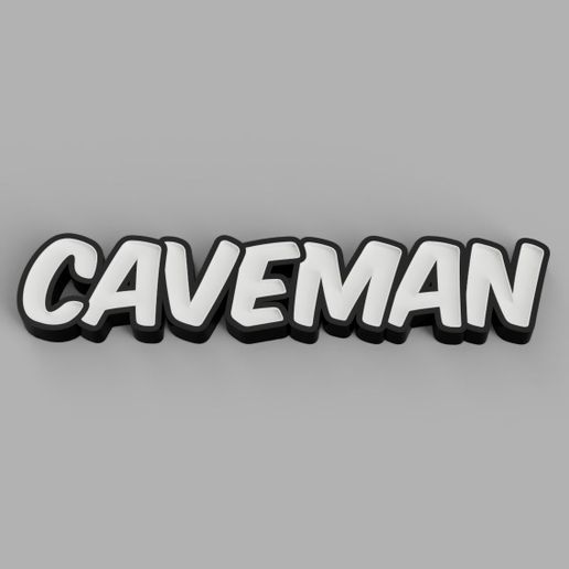 NAMELED CAVEMAN - LED LAMP WITH NAME 3D model