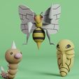 weedle-kakuna-beedrill-Render.jpg Weedle Evolution Pack(weedle, kakuna, beedrill)